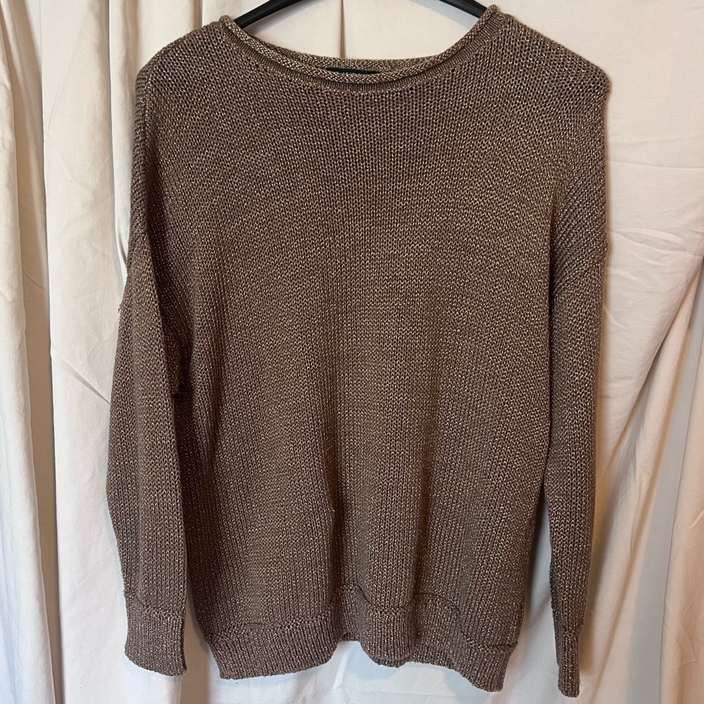 Ralph Lauren Gold & Taupe Sweater